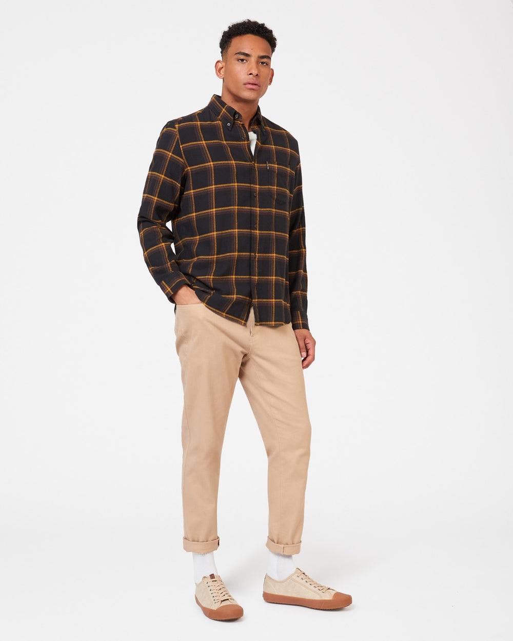 Chemises Ben Sherman Oversized Brushed Check Noir | AHN-88195319